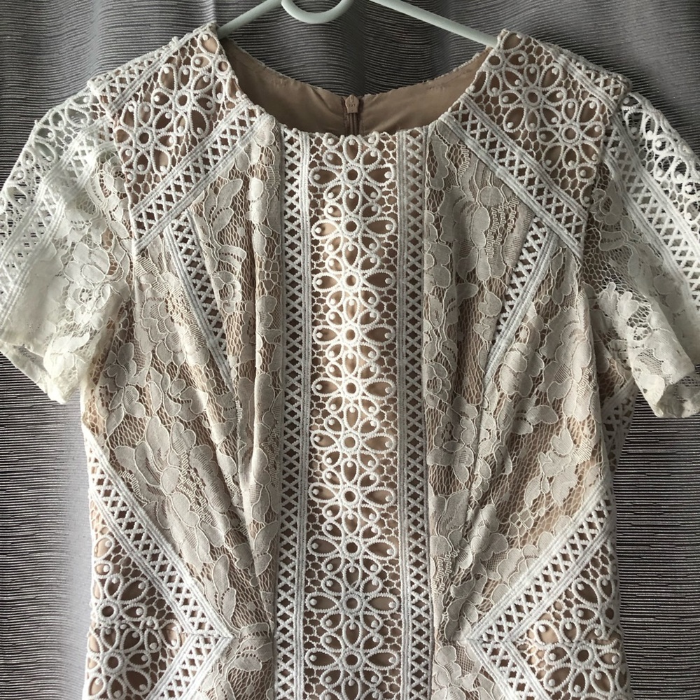Eliza J White Lace Dress